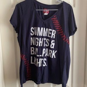 Women’s Rawlings XL Navy Blue Baseball T-shirt